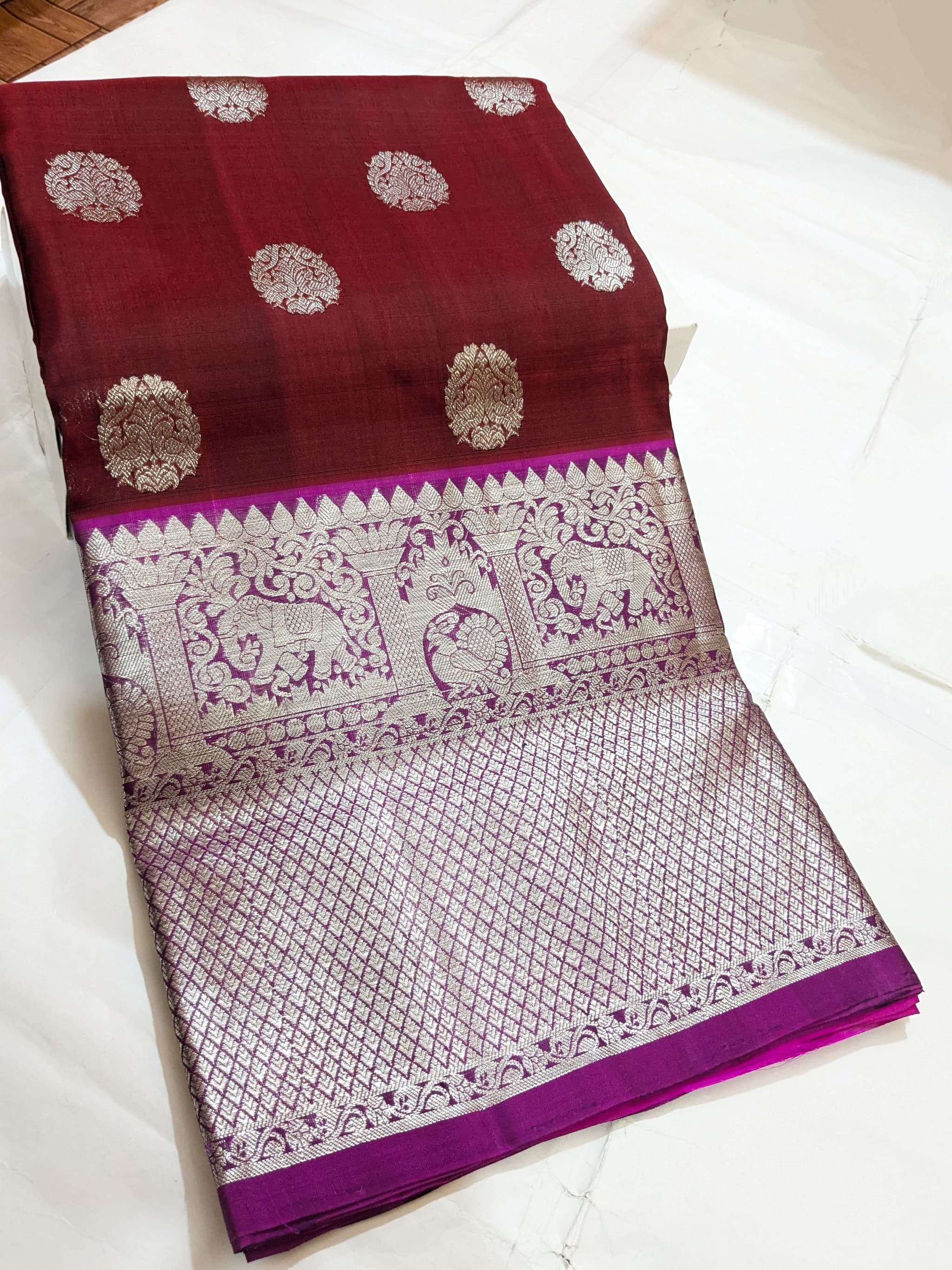 Image of Pure Venkatagiri Handloom silk saree