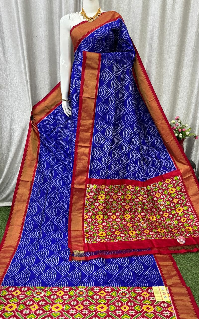 Image of Pure Handloom Ikkat Silk Sarees