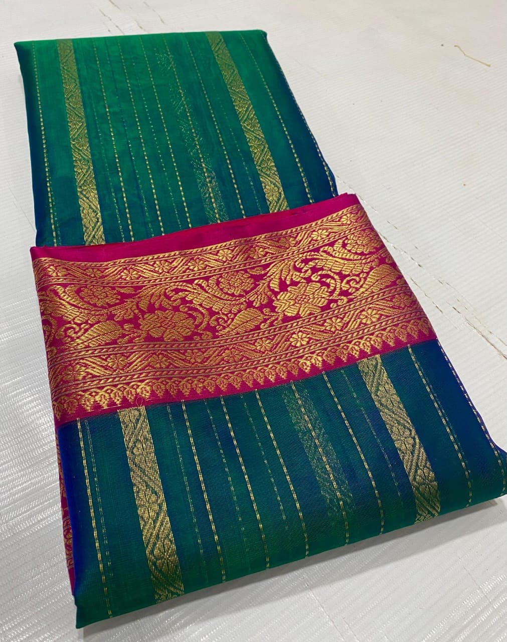 Image of Pure Chanderi Handloom Silk saree